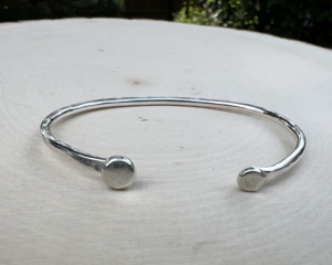 Thin Open Front Sterling Silver Cuff Bracelet